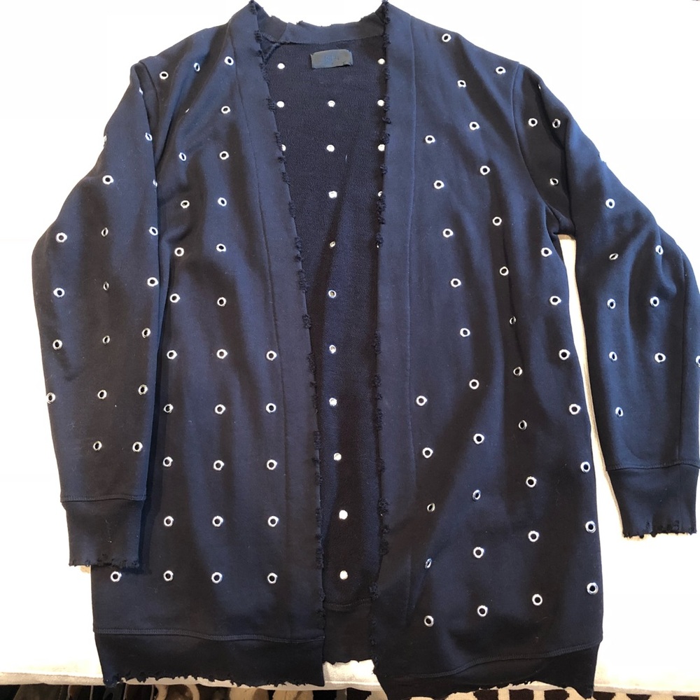 R+A studded black cardigan